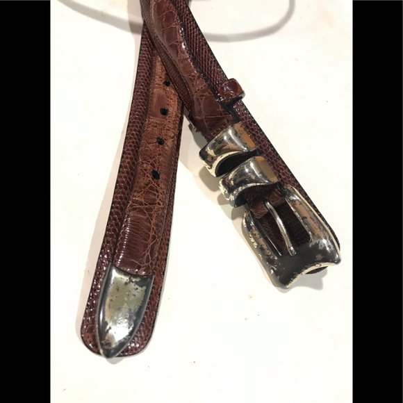 Vintage CALE SPAIN Genuine Lizard / Crocodile Belt